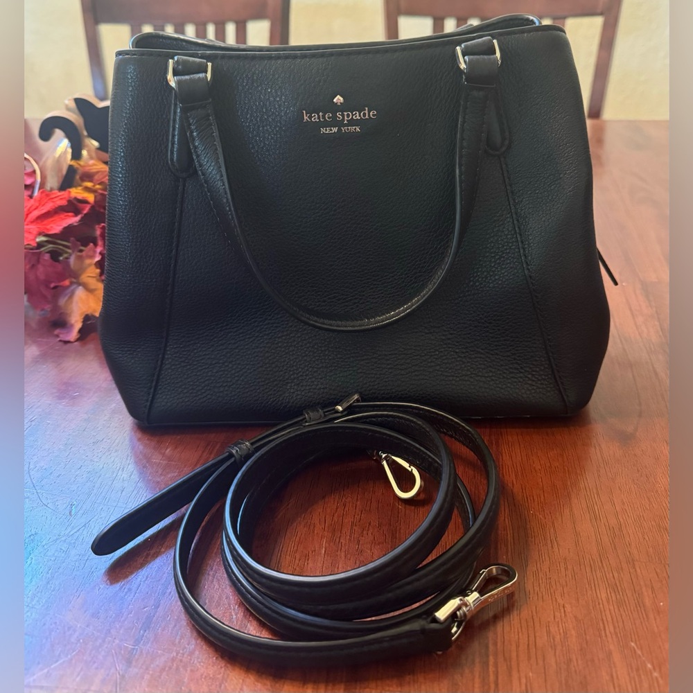 Kate Spade purse handbag black crossbody medium size